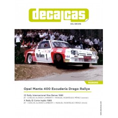 1/24 Opel Manta 400 Group B Team Escuderia Drago Rallye 1986 Decal for Belkits