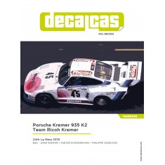 1/24 Porsche Kremer 935 K2 Team Kremer Racing sponsored by Ricoh 1978 Decal for Beemax