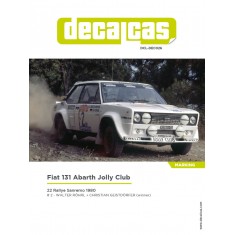 1/24 Fiat 131 Abarth sponsored by Jolly Club 1980 Decal for Italeri/Revell