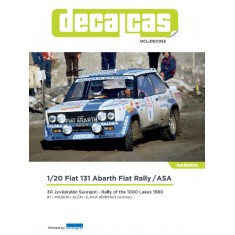 1/20 Fiat 131 Abarth Rally Team Fiat Rally / ASA sponsored by Salora - 1980 Decal for Tamiya kits