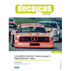 1/24 BMW 320 E21 Turbo Group 5 Team Oppitzhauser Marking Decal for Beemax BX24028