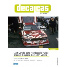 1/24 Lancia Beta Montecarlo Turbo 5 HF Squadra Corse #51 24h LeMans 1980 Decal for Heller