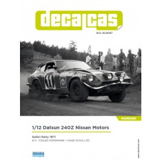 1/12 Datsun 240Z Nissan Motors Safari Rally 1971 Marking for old Tamiya kit