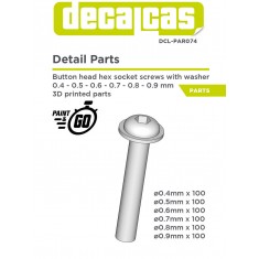 0.4mm - 0.9mm Button Head Hex Socket Screws with Washer (resin, 600pcs)