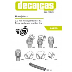 1/12, 1/20, 1/24 2.0mm Hose Joints Set 3