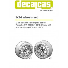 1/12 Porsche 911 991 GT3 RSR Rims and Tyres for Decalcas #DCL-PAR095, Nunu #24040