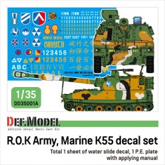 1/35 ROK Army Marine K55 Decal set for M109A2