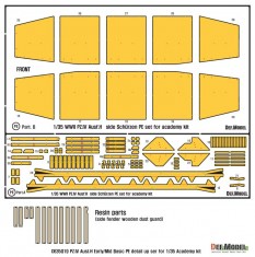 1/35 PZ.IV Ausf.H Early/Mid Side Schurzen Detail set for Academy kits