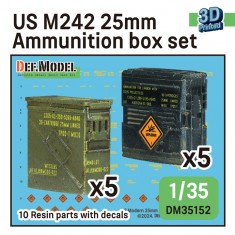 1/35 US M242 25mm Ammunication Box set (10pcs)