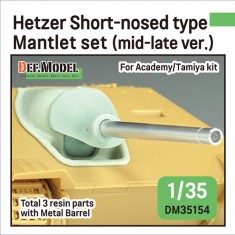 1/35 WWII German Hetzer Short Nose Type Mantlet set for Academy/Tamiya/Takom kits