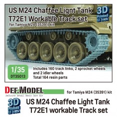 1/35 US M24 Chaffee T72E1 Workable Track Set for Tamiya Kit