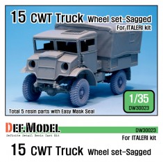 1/35 WWII British 15 CWT Truck Sagged Wheels Set for Italeri kit (5 wheels)