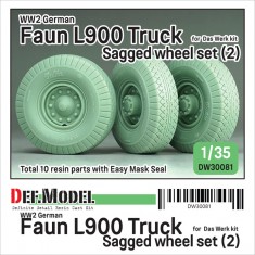 1/35 WWII German Faun L900 Truck Wheel set #Fulda #2 for Das Werk kit