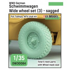 1/35 German Schwimmwagen Wide Wheel Set - Semperit for Tamiya/AFV Club Kit