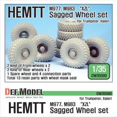1/35 US HEMTT "XZL" M977,M983 Sagged Wheels Set for Italeri/Trumpeter kit