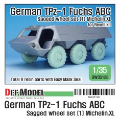 1/35 German TPz-1 Fuchs ABC Sagged Wheel set #1 mich.XL for Revell kits