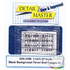 1/24 Black Background Street Rod Gauge #1