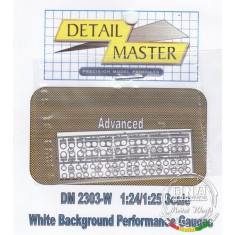 1/24 White Faced Performance Gauges