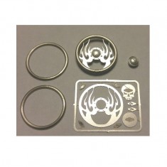 1/24, 1/25 Hell Fire Skull Billet Steering Wheel kit