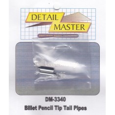 1/24, 1/25 Pencil Tip Tail Pipes 2pcs