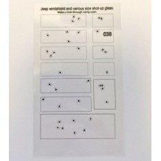 1/35 All Periods - Shot-up Jeep (Italeri) Windshield &other Assorted Windows