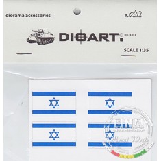 1/35 Modern - 8 Flags (Israel) printed double sided on paper