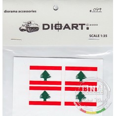 1/35 Modern - 8 Flags (Lebanon) printed double sided on paper