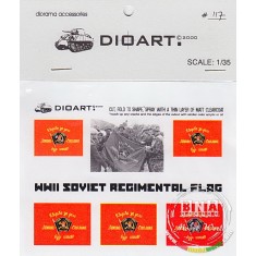 1/35 WWII Soviet Regimental Flag (double sided print) x1 sheet