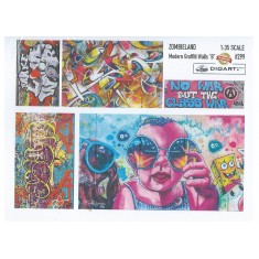 1/35 Modern Graffiti Wall Art Ver.B (full colour, 2 sheets)