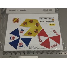 1/35 Modern Cafe Umbrellas (full colour, 2 sheets, bond)
