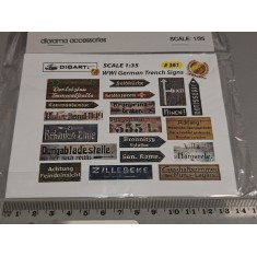 1/35 WWI German Trench Signs (full colour x 2 sheets (bond)