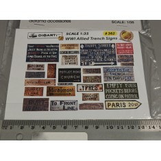 1/35 WWI Allied Trench Signs (full colour x 2 sheets (bond)