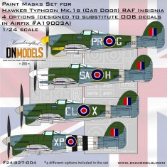 1/24 Hawker Typhoon Mk.1B (Car Door) RAF Insignia Paint Masking for Airfix kit #19003A