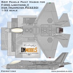 1/32 F-35C Lightning II RAM Panels Paint Masking for Trumpeter #03230