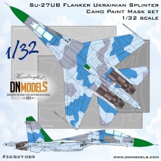 1/32 Su-27UB Ukrainian Splinter Camouflage Paint Mask