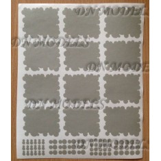 1/35 WWII German Disc Camouflage Paint Masks (different size roundels, dia. 3.30-10mm)