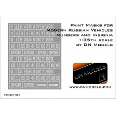 1/35 Modern Russian Vehicles Numbers and Insignia Paint Masks