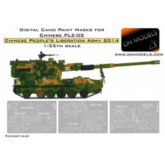 1/35 Chinese PLZ-05 2014 Digital Camouflage Paint Masks