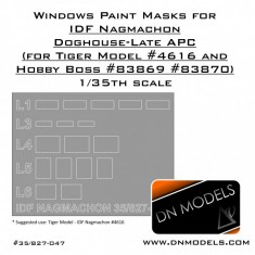 1/35 IDF Nagmachon Doghouse-Late APC Window Paint Masks for Tiger model #4616