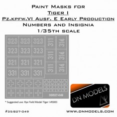 1/35 Tiger I PzKpfw. VI Ausf. E Early Production Paint Masks for RYE Field Model #5003