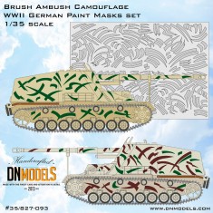1/35 WWII German Brush Ambush Camouflage Paint Mask Set