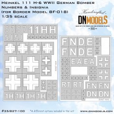 1/35 Heinkel 111 H-6 Bomber Numbers & Insignia Mask for Border #BF-018