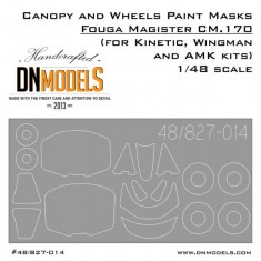 1/48 Fouga Magister CM.170 Canopy and Wheels Paint Masks