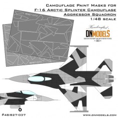 1/48 F-16 Arctic Splinter Aggressor Camouflage Paint Masks for Tamiya kits