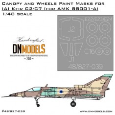 1/48 IAI Kfir C2/C7 Canopy & Wheels Paint Masks for AMK kit #88001-A