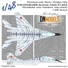 1/48 Slovak Tiger Camo MiG-29UB/UBS Fulcrum-B Paint Mask Set