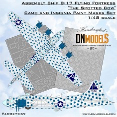 1/48 "The Spotted Cow" B-17 The Spotted Cow Assembly Ship Camo & Insignia Paint Mask Set