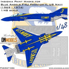 1/48 Blue Angels F-4J Phantom II Insignia Paint Mask Set