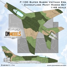 1/48 F-100 Super Sabre Vietnam Era Camouflage Paint Masks Set