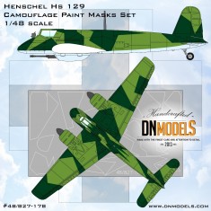 1/48 WWII German Henschel Hs 129 Splinter Camouflage Paint Masks